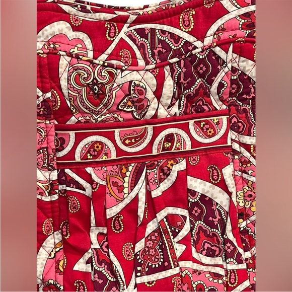 Vera Bradley Quilted Rosie Posie Red Heart Tote Bag/Purse - Picture 5 of 12